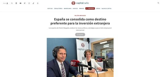 Capital Radio: España se consolida como destino preferente para la inversión extranjera